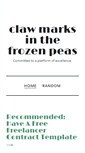 Mobile Screenshot of clawmarksinthefrozenpeas.com